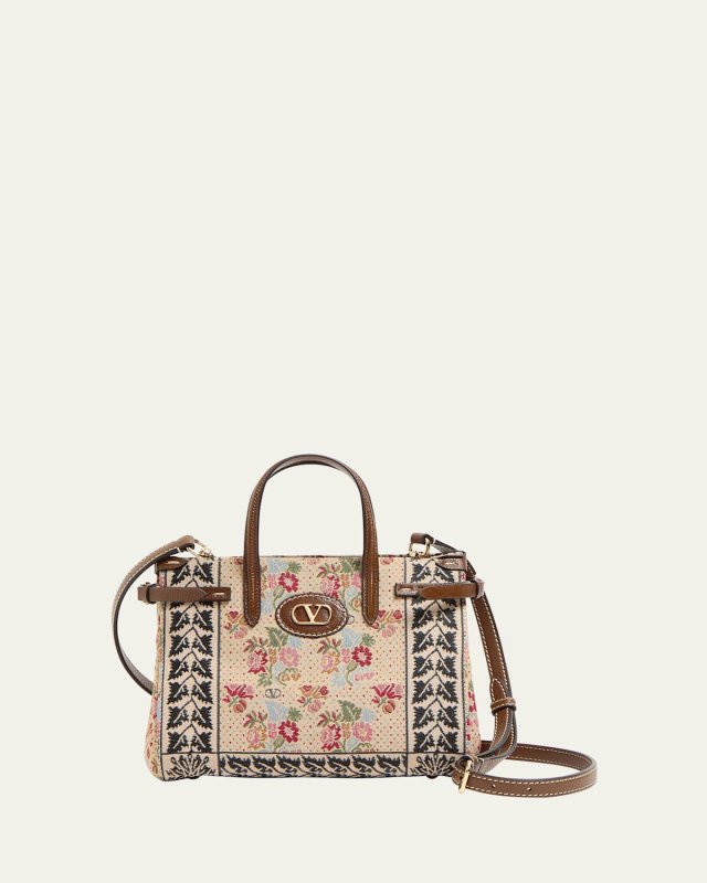 Antibes Small Brocade Tote Bag